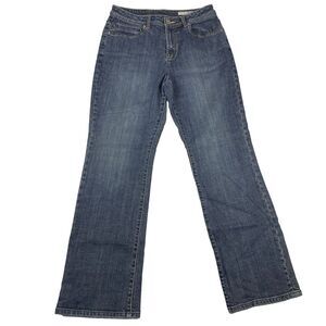 Chico's Platinum Women's Size 28"x29" Denim Jeans Bootcut 5 Pocket‎ Factory Fade